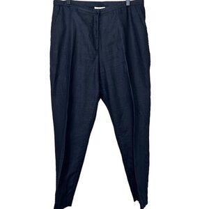 Elk Black Linen High Waisted Tapered Pants